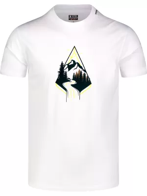 Pánske bavlnené tričko NORDBLANC ARROWHEAD NBFMT8140 biela