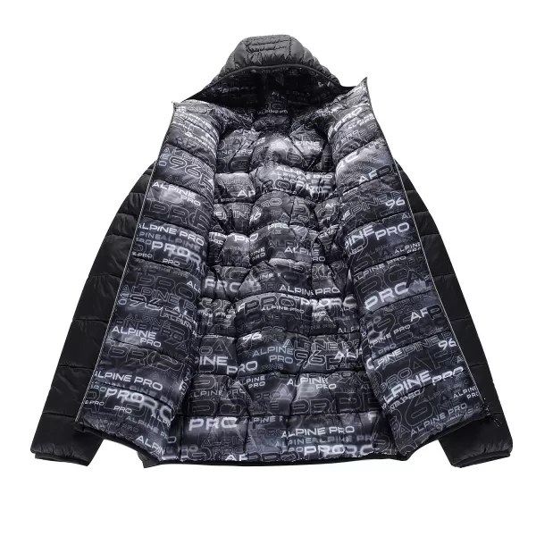  Pánska obojstranná bunda hi-therm ALPINE PRO EROM MJCD628 ČIERNA 