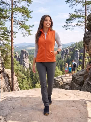Fleecová unisex vesta ALTISPORT NoPrint NP/ALU815 ORANŽOVÁ