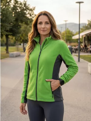 Dámska fleecová mikina ALTISPORT NoPrint NP/ALW825 JABLKOVO ZELENÉ