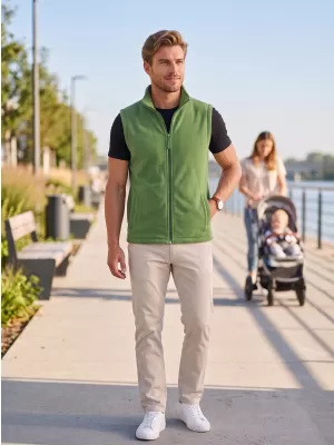 Fleecová unisex vesta ALTISPORT NoPrint NP/ALU815 TRÁVOVO ZELENÁ