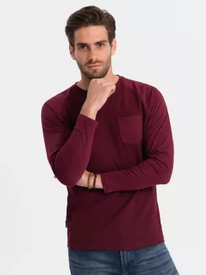 Pánske tričko OMBRE om-lscl-0109 gaštan