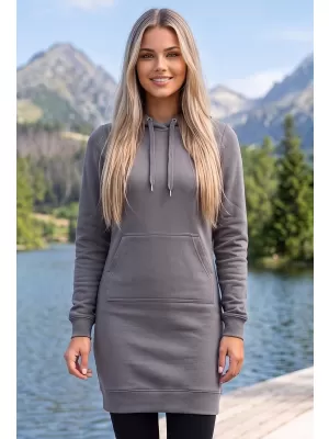 Dámska predĺžená mikina ALTISPORT NoPrint NP/ALW914 OCEĽOVO ŠEDÁ