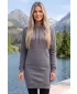 Dámska predĺžená mikina ALTISPORT NoPrint NP/ALW914 OCEĽOVO ŠEDÁ