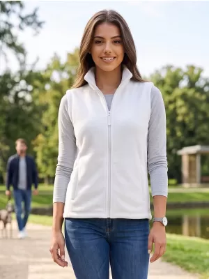 Fleecová unisex vesta ALTISPORT NoPrint NP/ALU815 BIELA