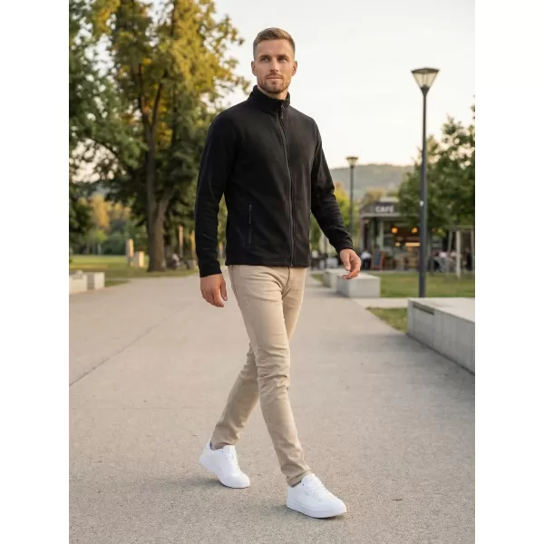  Pánska fleecová mikina ALTISPORT NoPrint NP/ALM725 ČIERNA 