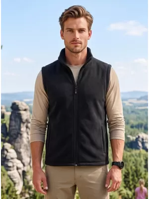 Fleecová unisex vesta ALTISPORT NoPrint NP/ALU815 EBENOVO SIVÁ