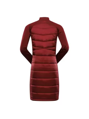 Dámske šaty hi-therm ALPINE PRO OMERA LSKB459 ČERVENÝ