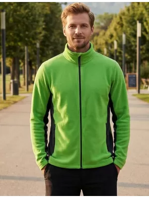 Pánska fleecová mikina ALTISPORT NoPrint NP/ALM725 JABLKOVO ZELENÉ