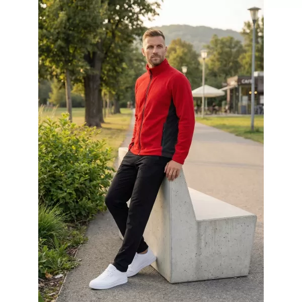  Pánska fleecová mikina ALTISPORT NoPrint NP/ALM725 ČERVENÁ 