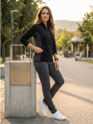 Dámska fleecová mikina ALTISPORT NoPrint NP/ALW825 ČIERNA