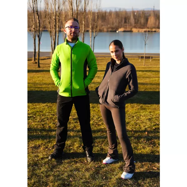  Pánska fleecová mikina ALTISPORT NoPrint NP/ALM725 JABLKOVO ZELENÉ 