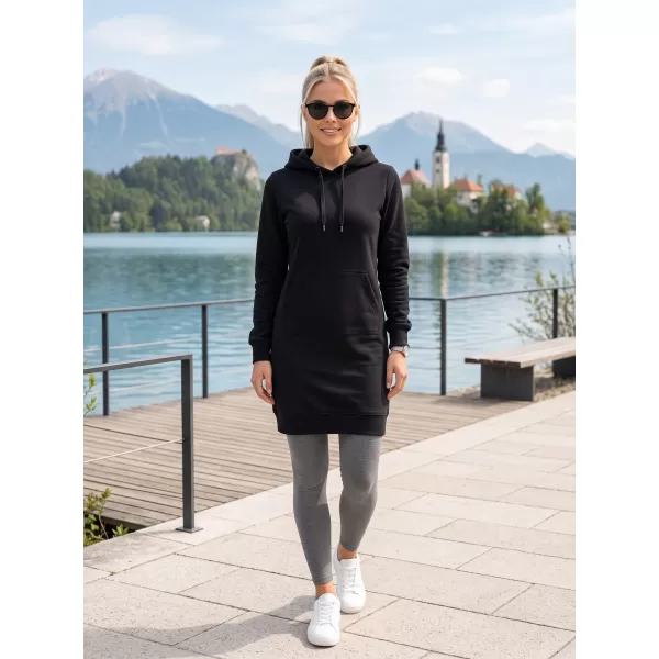  Dámska predĺžená mikina ALTISPORT NoPrint NP/ALW914 ČIERNA 