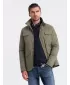 Pánska bunda OMBRE om-jalp-0167 khaki