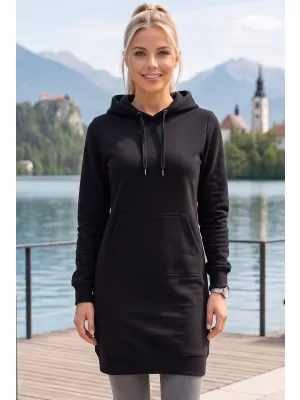 Dámska predĺžená mikina ALTISPORT NoPrint NP/ALW914 ČIERNA