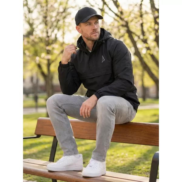  Pánska vetrovka cez hlavu ALTISPORT BYB/ALM002B3162 ČIERNA 