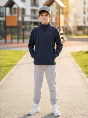 Detská fleecová mikina ALTISPORT NoPrint NP/ALK925 NÁMORNÍCKA MODRÁ