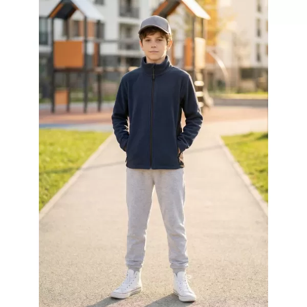  Detská fleecová mikina ALTISPORT NoPrint NP/ALK925 NÁMORNÍCKA MODRÁ 
