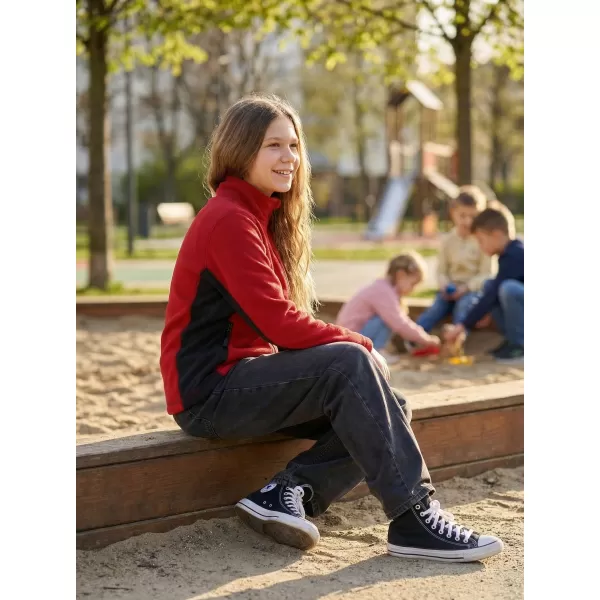  Detská fleecová mikina ALTISPORT NoPrint NP/ALK925 ČERVENÁ 