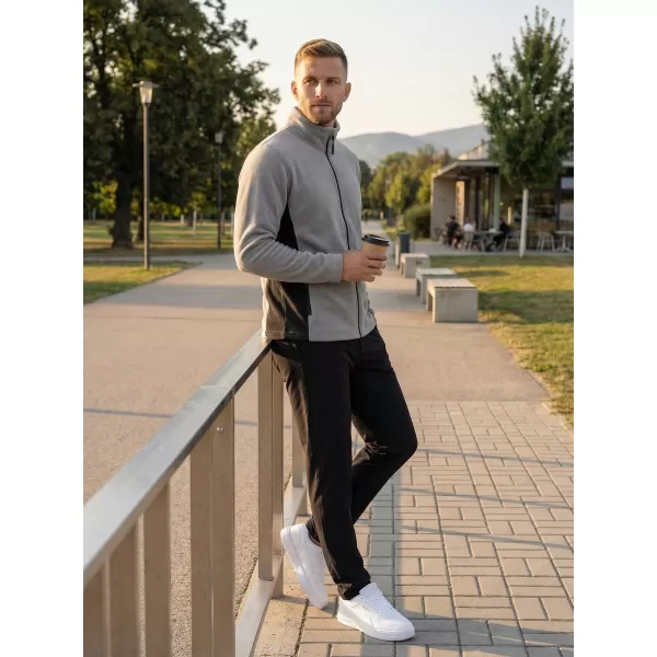  Pánska fleecová mikina ALTISPORT NoPrint NP/ALM725 SVETLO ŠEDÁ 