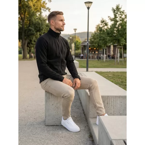  Pánska fleecová mikina ALTISPORT NoPrint NP/ALM725 ČIERNA 