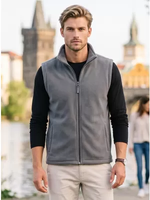 Fleecová unisex vesta ALTISPORT NoPrint NP/ALU815 OCEĽOVO ŠEDÁ