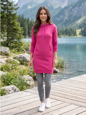Dámska predĺžená mikina ALTISPORT NoPrint NP/ALW914 PURPUROVÁ