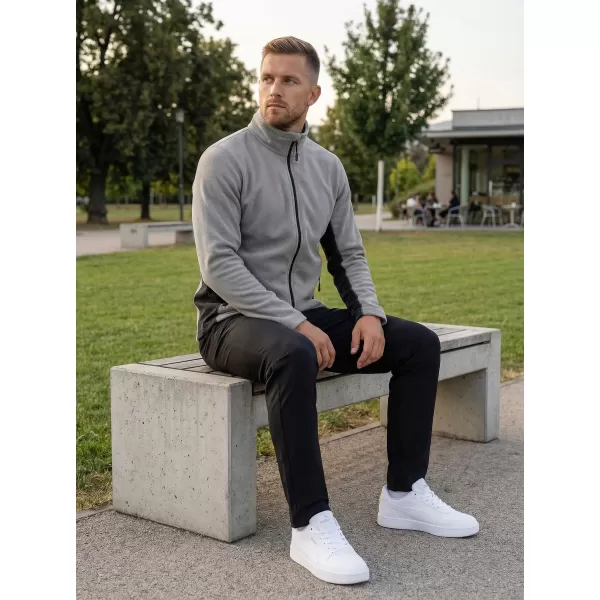  Pánska fleecová mikina ALTISPORT NoPrint NP/ALM725 SVETLO ŠEDÁ 