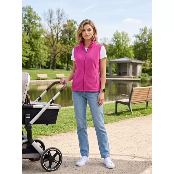  Fleecová unisex vesta ALTISPORT NoPrint NP/ALU815 FUCHSIOVÁ ČERVENÁ 
