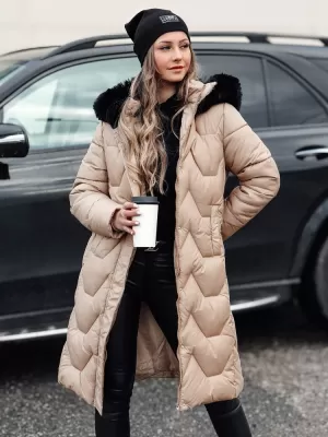 Dámsky kabát DSTREET WINTERACT TY4777 BÉŽOVÁ