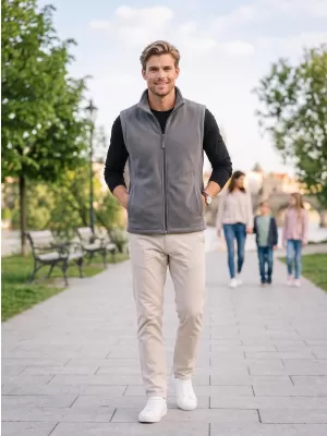 Fleecová unisex vesta ALTISPORT NoPrint NP/ALU815 OCEĽOVO ŠEDÁ