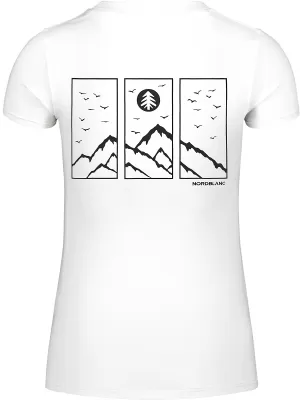 Dámske bavlnené tričko NORDBLANC WINDOWS NBFLT8145 BIELA