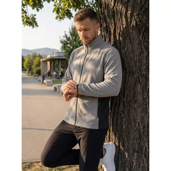  Pánska fleecová mikina ALTISPORT NoPrint NP/ALM725 SVETLO ŠEDÁ 