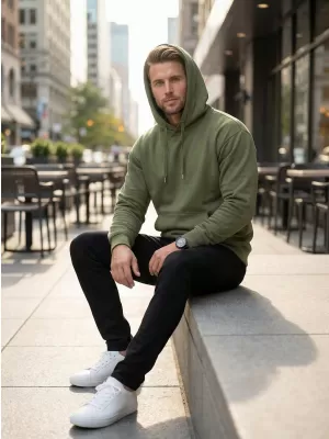 Pánska mikina ALTISPORT NoPrint NP/ALM024 KHAKI