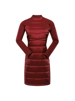 Dámske šaty hi-therm ALPINE PRO OMERA LSKB459 ČERVENÝ