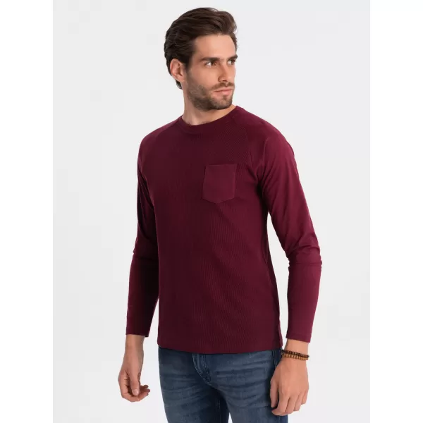  Pánske tričko OMBRE om-lscl-0109 gaštan 