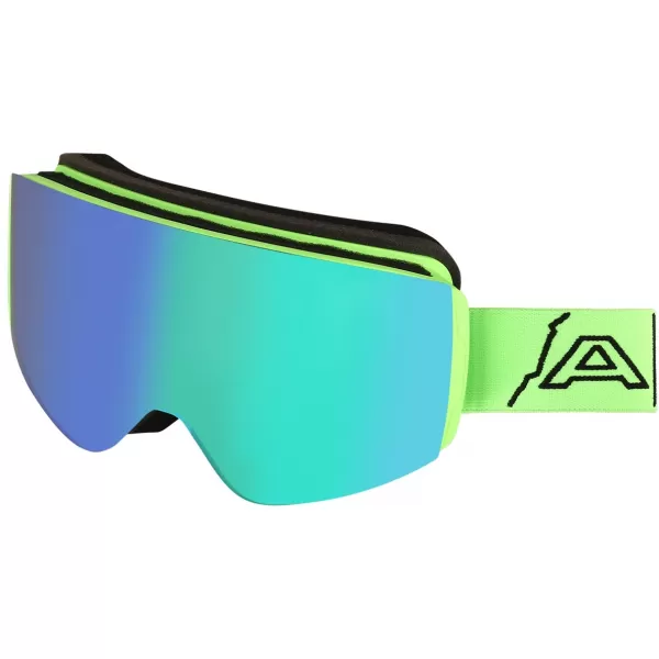  Detské lyžiarske okuliare ALPINE PRO GROWO KGSD00A ZELENÁ 