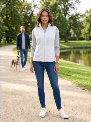 Fleecová unisex vesta ALTISPORT NoPrint NP/ALU815 BIELA