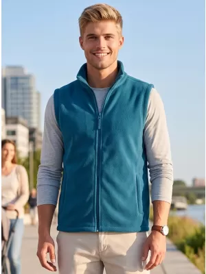 Fleecová unisex vesta ALTISPORT NoPrint NP/ALU815 PETROLEJ