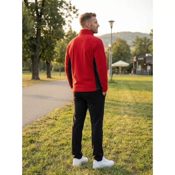  Pánska fleecová mikina ALTISPORT NoPrint NP/ALM725 ČERVENÁ 