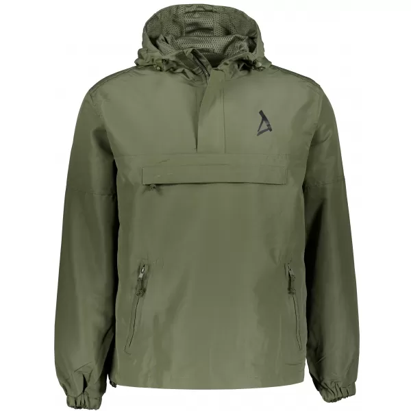  Pánska vetrovka cez hlavu ALTISPORT BYB/ALM002B3162 OLIVOVÝ 