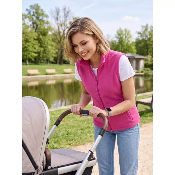  Fleecová unisex vesta ALTISPORT NoPrint NP/ALU815 FUCHSIOVÁ ČERVENÁ 