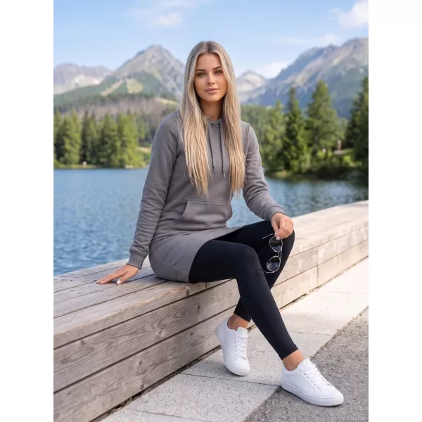  Dámska predĺžená mikina ALTISPORT NoPrint NP/ALW914 OCEĽOVO ŠEDÁ 