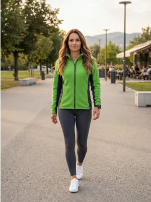 Dámska fleecová mikina ALTISPORT NoPrint NP/ALW825 JABLKOVO ZELENÉ