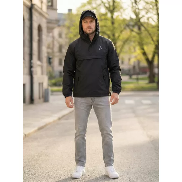  Pánska vetrovka cez hlavu ALTISPORT BYB/ALM002B3162 ČIERNA 