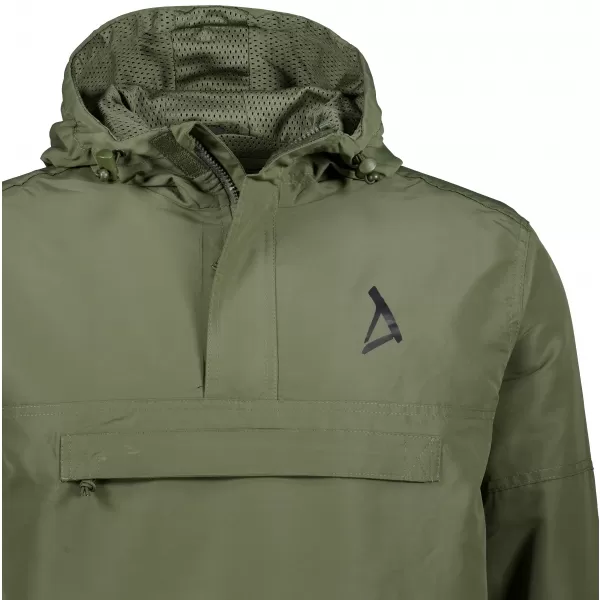  Pánska vetrovka cez hlavu ALTISPORT BYB/ALM002B3162 OLIVOVÝ 