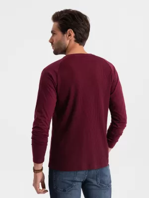 Pánske tričko OMBRE om-lscl-0109 gaštan