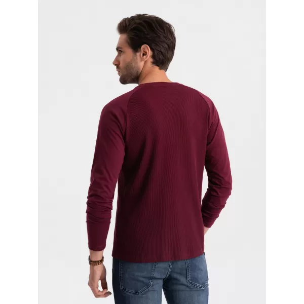  Pánske tričko OMBRE om-lscl-0109 gaštan 