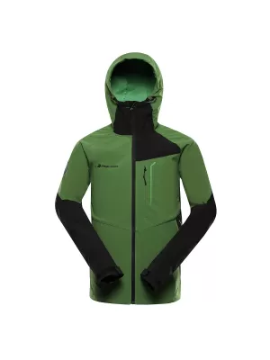 Pánska bunda so softshell ALPINE PRO ESPRIT MJCD622 ZELENÝ