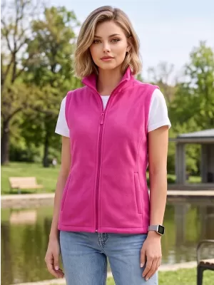 Fleecová unisex vesta ALTISPORT NoPrint NP/ALU815 FUCHSIOVÁ ČERVENÁ